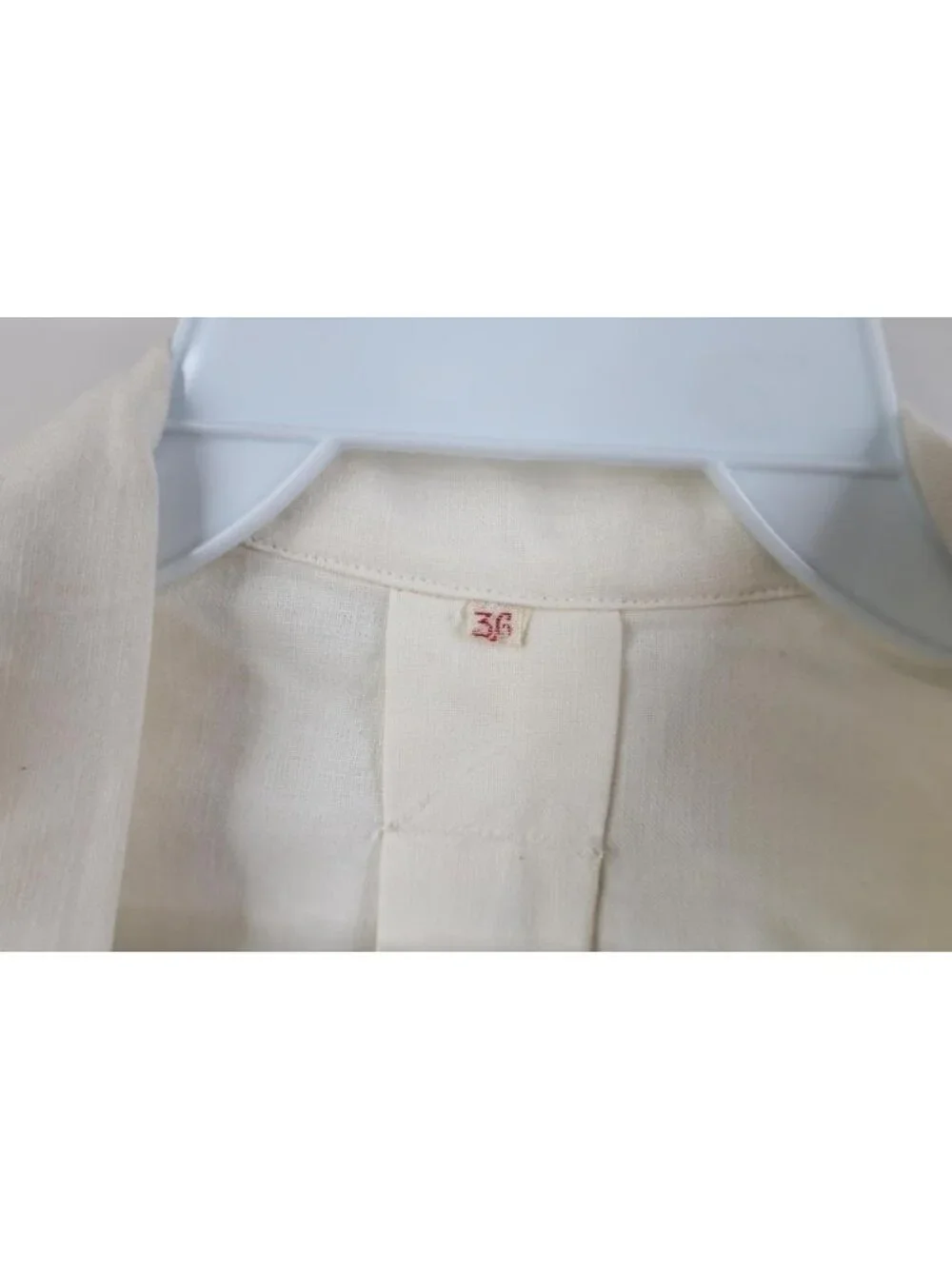 Deadstock  1950s Unissued German Military Mens 36 Hospital Grandpa Shirt White